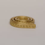 Heavy Ring band or bracelet shank 5.5mm x 2mm Intertwined dots copper, brass, bronze, nickel silver
