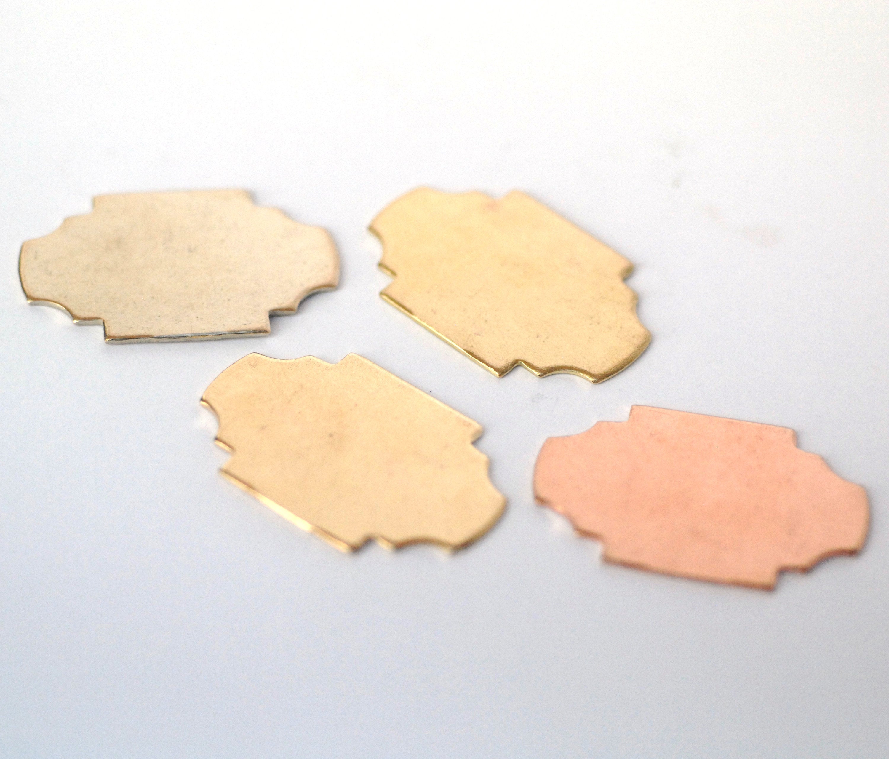 Moroccan Frame Blanks Shape Blank  for Enameling Metalworking Blanks Variety of Metals, 4 Pieces