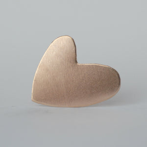 Lopsided Heart shape blank 27mm x 30mm copper, brass, bronze, nickel silver metal blanks