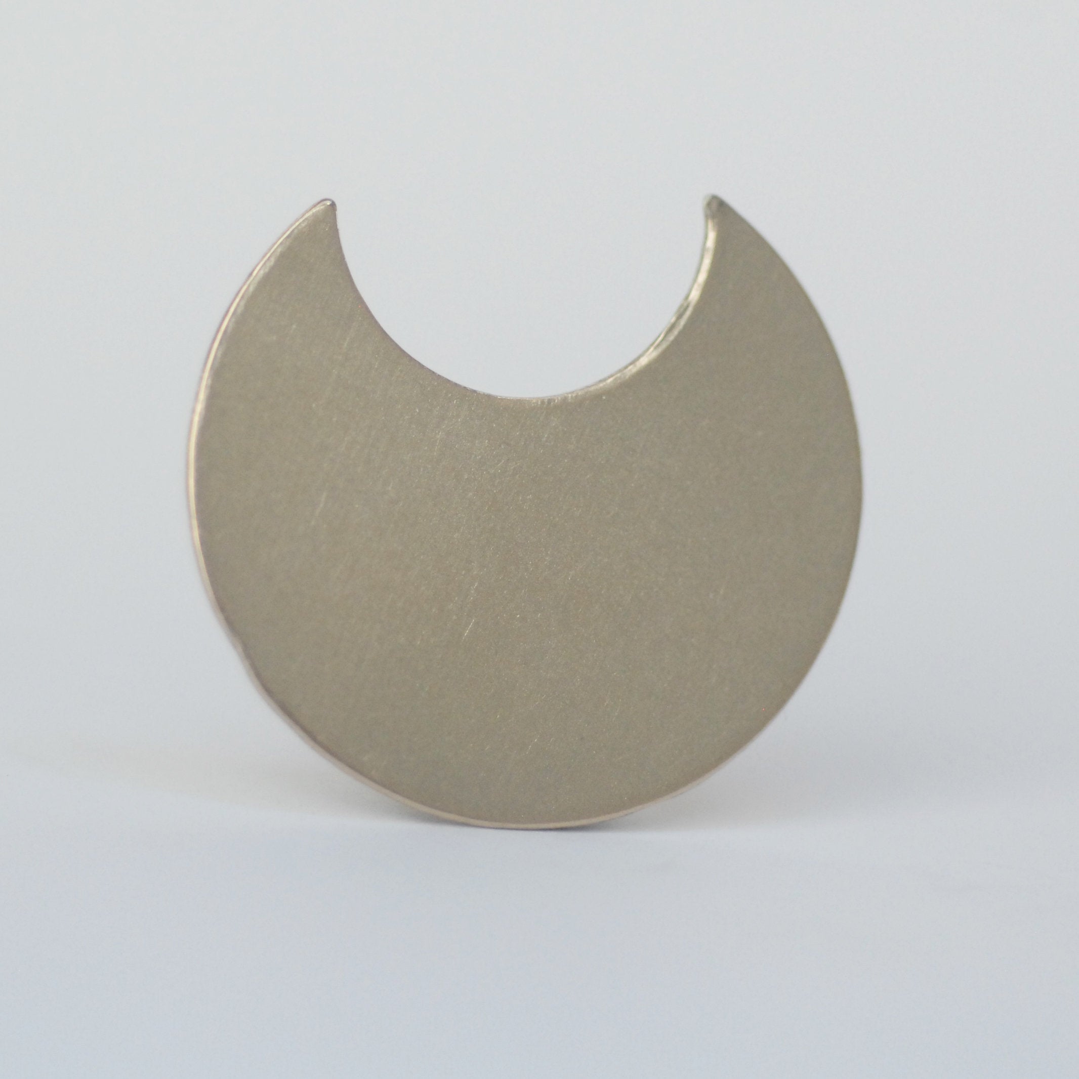 Crescent Moon shaped metal blanks 22mm x 24mm copper, brass, bronze, nickel silver