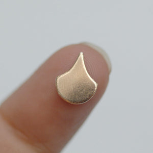 Tiny Fan teardrop shapes for soldering 10mm x 8mm 24g 22g 20g copper, brass, bronze, nickel silver