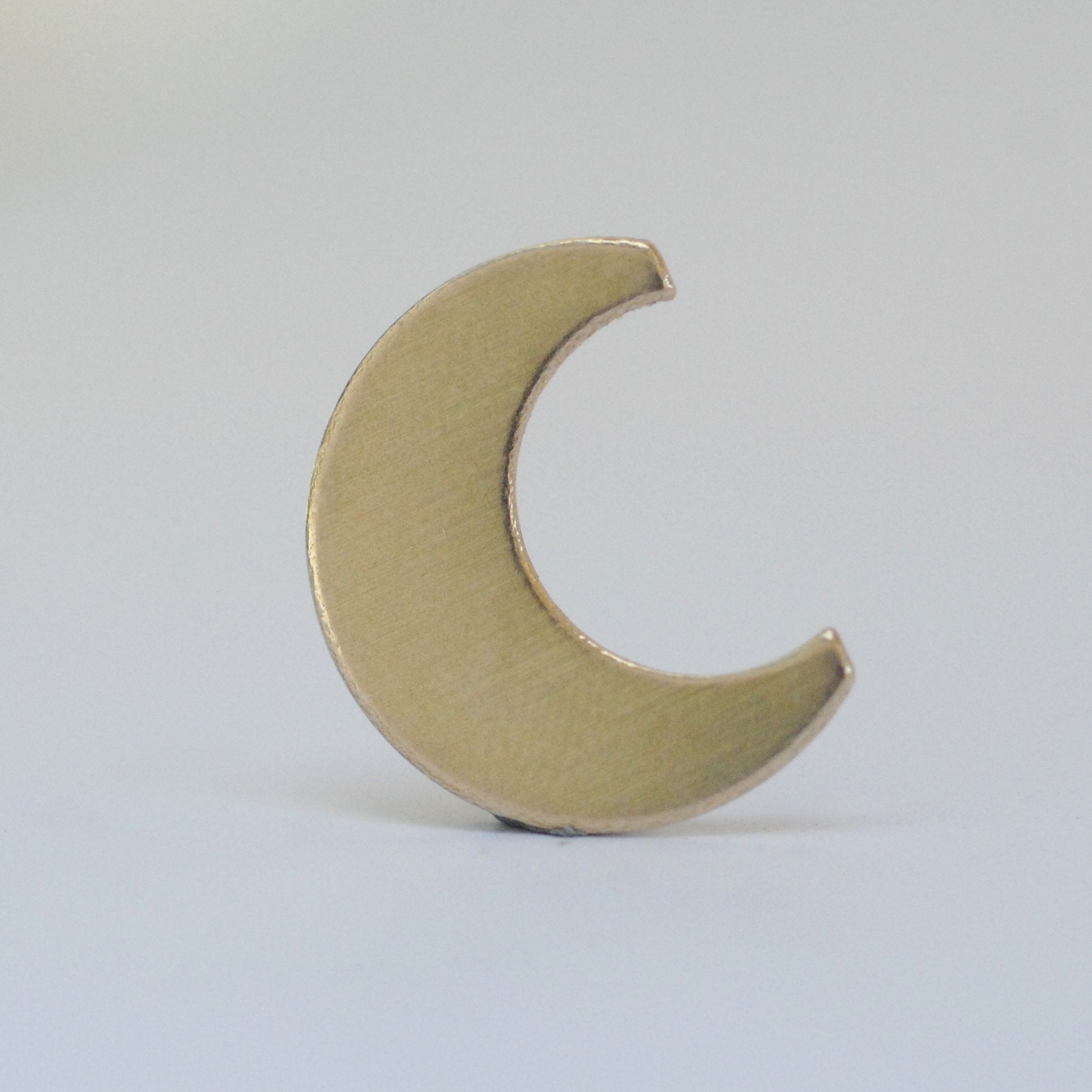 Perfect petite Moon blanks for making jewelry 16mm x 12.8mm 20g 22g 24g copper, brass, bronze, nickel silver