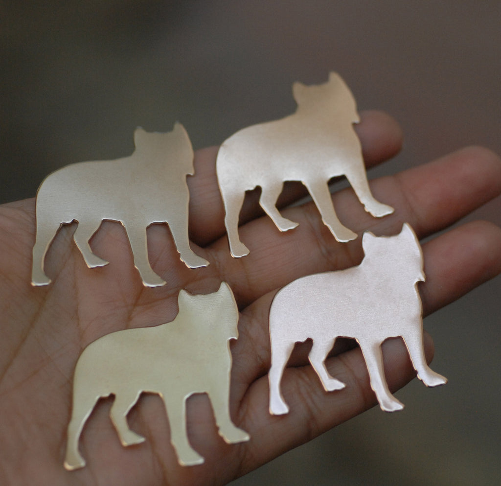French Bulldog Dog shapes for making jewelry, keychains, metal blanks copper, brass, bronze, nickel silver