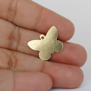 Butterfly charms with holes for making jewelry, copper, brass, bronze, nickel silver 24g 22g 20g with hole