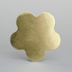 Flower shapes 31mm blanks for Enameling or hand stamping - 4 Pieces - nickel silver, copper, brass, bronze