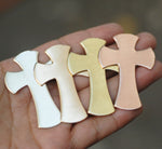 Large Cross pendant blank for Copper Enameling and making jewelry Metal Blanks brass, bronze, nickel silver 20g