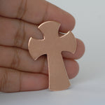 Medium Cross 43.5mm x 30.2mm pendant blanks for making jewelry, copper, brass, bronze, nickel silver 20g