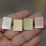 Small Rectangles, metal blanks for making jewelry rectangle shape, 19mm x 13mm 26g 24g 22g 20g copper, brass, bronze, nickel silver