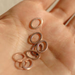 Tiny metal links, oval shaped donuts for making jewelry, earring components, copper, brass, broze