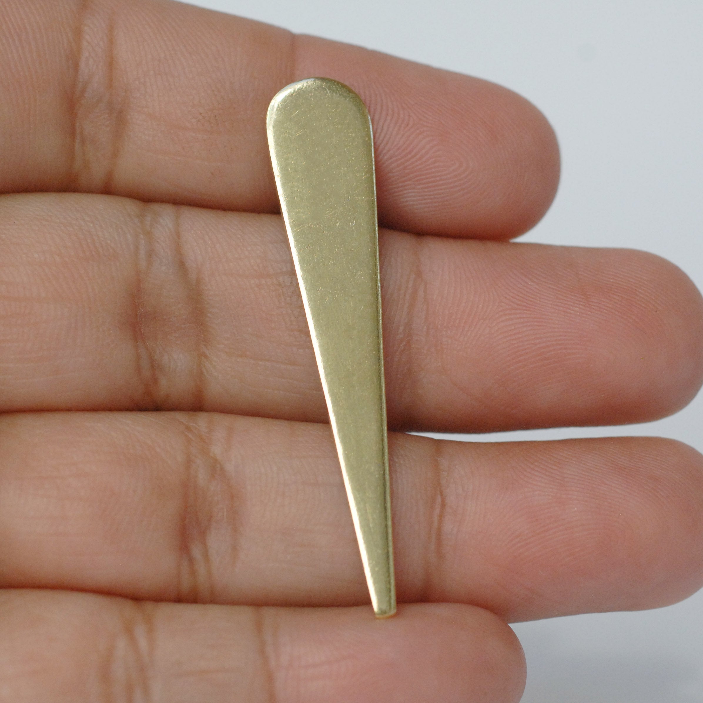Long Teardrop Blank Tongue Shape Cutout for making jewelry, copper, brass, bronze, nickel silver