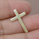 Small Classic Religious Cross 21mm x 14mm 24g 22g 20g copper, brass, bronze, or nickel silver