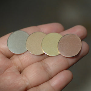 Small Oval shape metal blanks 22mm x 19mm for making jewelry - copper, brass, bronze, nickel silver