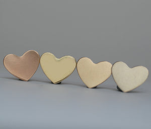 Classic heart shapes 18mm x 15mm 20g 22g 24g metal blanks for making jewelry