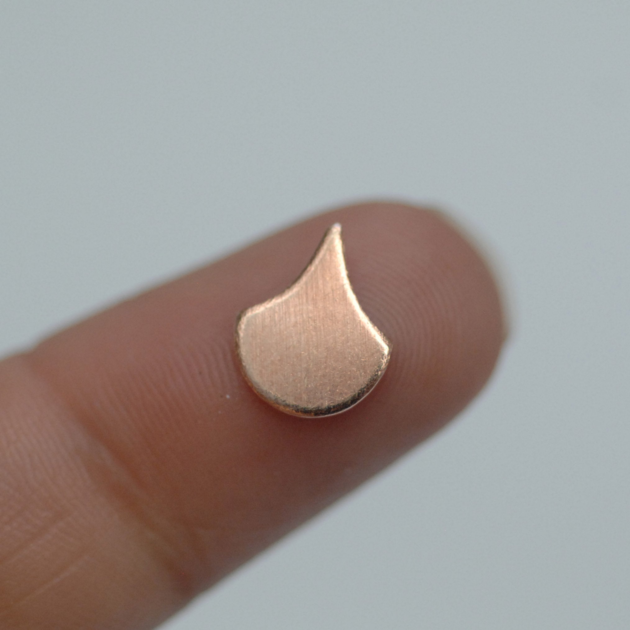 Tiny Fan teardrop shapes for soldering 10mm x 8mm 24g 22g 20g copper, brass, bronze, nickel silver