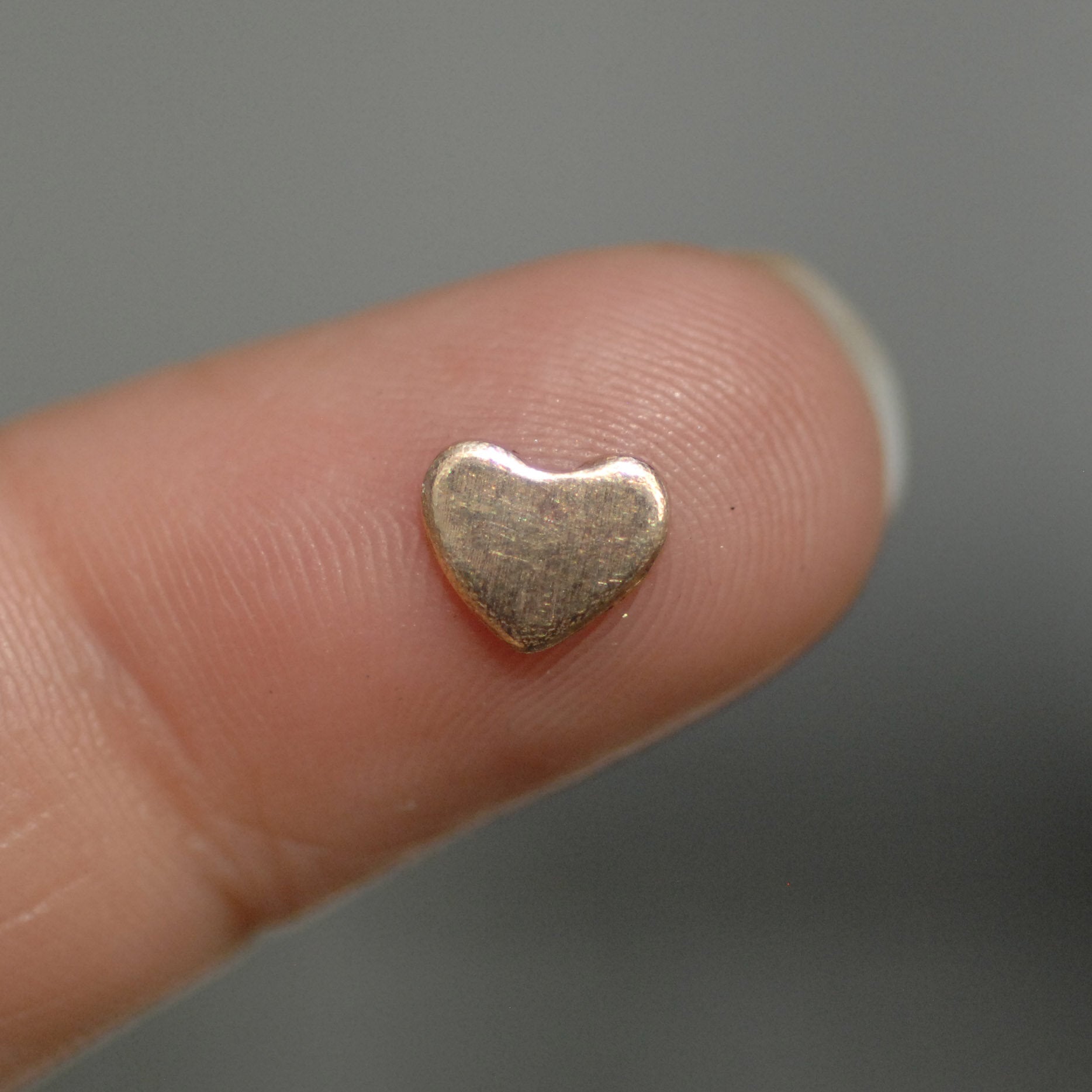Tiny heart shapes copper, brass, bronze, nickel silver for making jewelry 24g 22g 20g