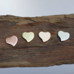Small heart blanks, whimsey shape little hearts for making jewelry, for soldering