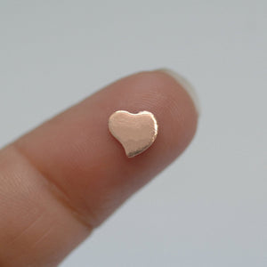 Small heart blanks, whimsey shape little hearts for making jewelry, for soldering