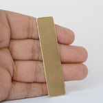 Deburred Clean Copper Blanks - Rectangle Name Tag name plate 63mm x 14mm
