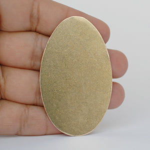 Large oval shapes, metal blanks for making jewelry 56mm x 34mm copper, brass, bronze, nickel silver 24g 22g