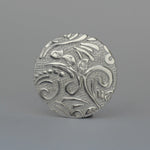 Batik vines texture Sterling Silver Discs for making jewelry 26g 24g 22g 10mm 15mm 20mm 25mm 30mm 35mm 40mm