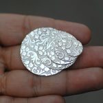 Batik floral texture Sterling Silver Discs for making jewelry 26g 24g 22g 10mm 15mm 20mm 25mm 30mm 35mm 40mm