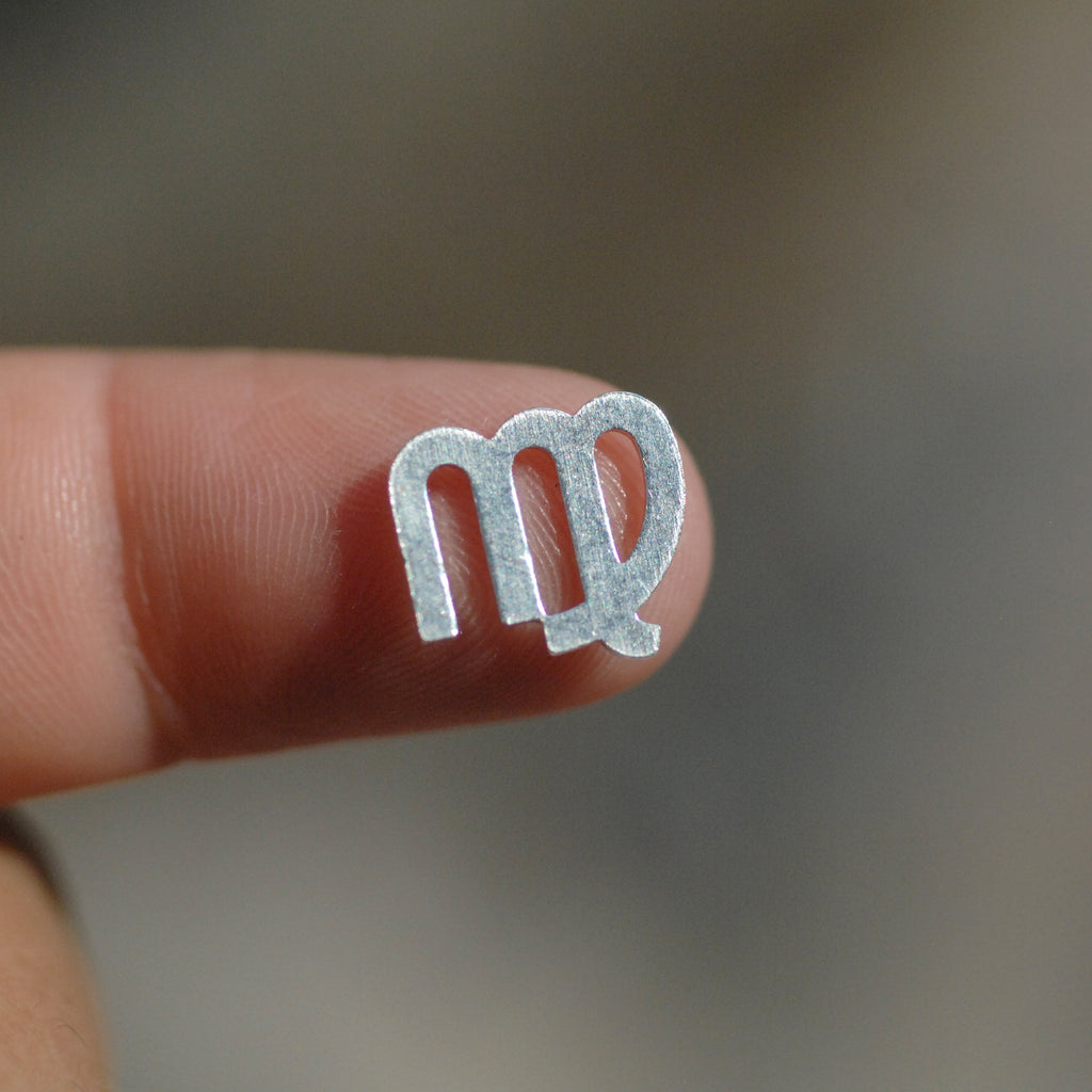 My MOST tiny Virgo zodiac sign shapes 24g Mini miniature metal blanks for making jewelry copper, brass, bronze, sterling silver 925