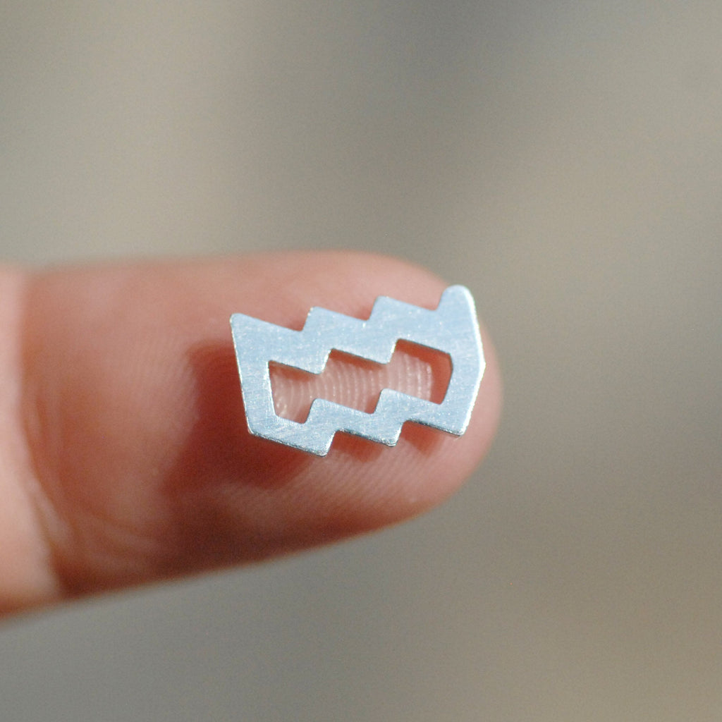 My MOST tiny Aquarius zodiac sign shapes 24g Mini miniature metal blanks for making jewelry copper, brass, bronze, sterling silver 925