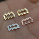 My MOST tiny Aquarius zodiac sign shapes 24g Mini miniature metal blanks for making jewelry copper, brass, bronze, sterling silver 925