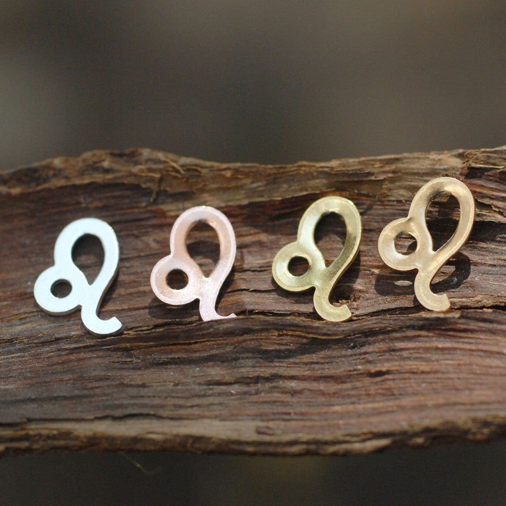 My MOST tiny Leo zodiac sign shapes 24g Mini miniature metal blanks for making jewelry copper, brass, bronze, sterling silver 925