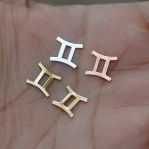 My MOST tiny Gemini zodiac sign shapes 24g Mini miniature metal blanks for making jewelry copper, brass, bronze, sterling silver 925