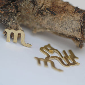 My MOST tiny Scorpio zodiac sign shapes 24g Mini miniature metal blanks for making jewelry copper, brass, bronze, sterling silver 925