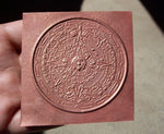 Copper Aztec Calendar or Calendario Azteca 3D shape you cut it out