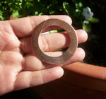 Copper 45mm Donut Eternal Circle Blanks for Enameling Stamping Texturing Metalworking Charm - Jewelry Supplies - 4 Pieces