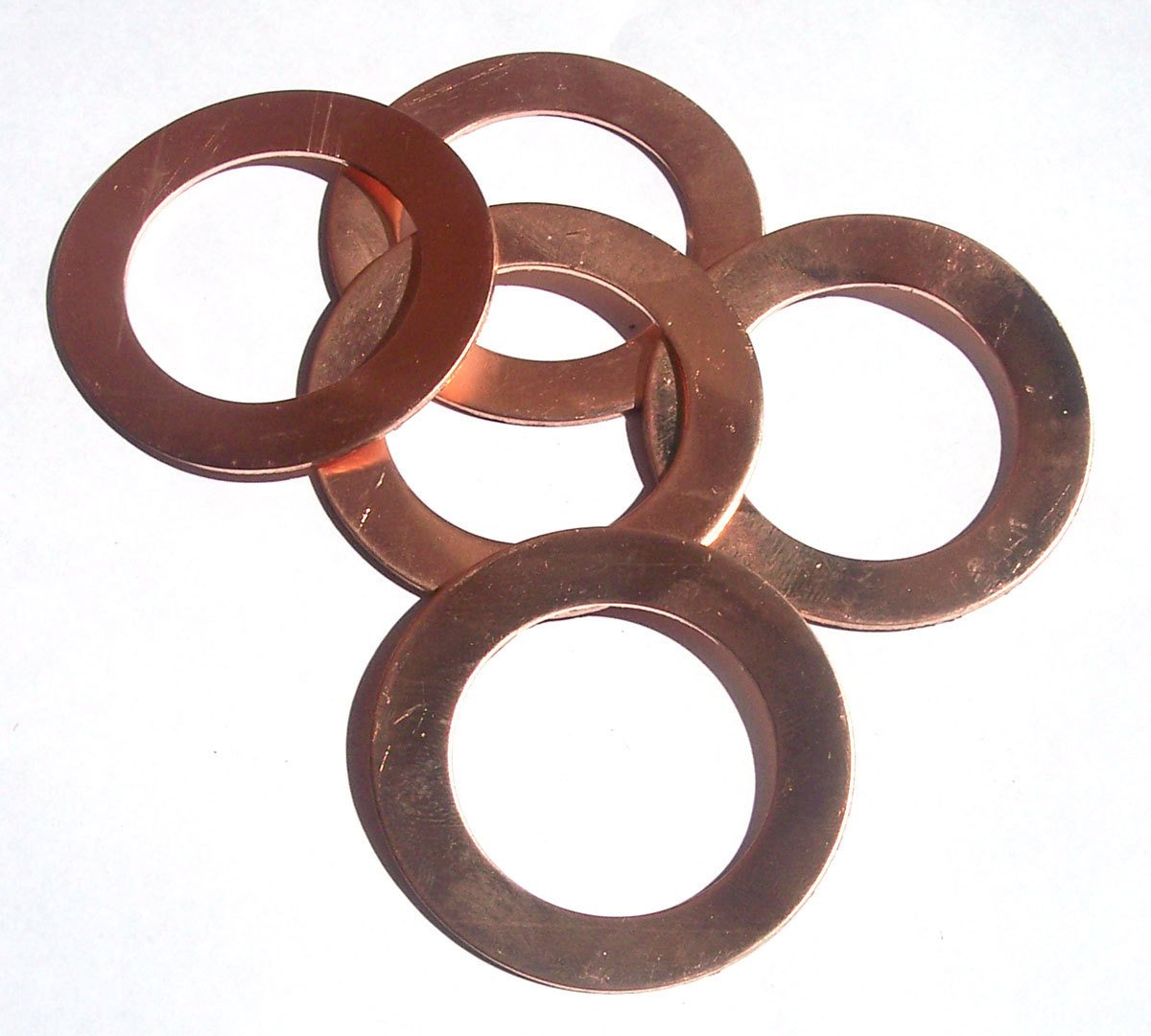 Copper 45mm Donut Eternal Circle Blanks for Enameling Stamping Texturing Metalworking Charm - Jewelry Supplies - 4 Pieces
