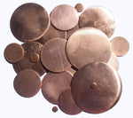 Copper Blank Disc 20g 15mm Cutout for Enameling Stamping Texturing - Metalworking Supply - 8 pieces