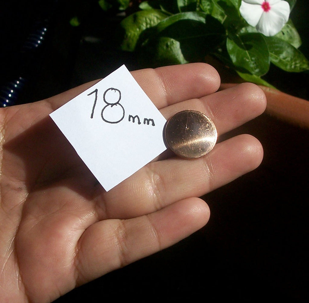 Copper Jewelry Disc Blank 20g 18mm Cutout Charms for Enameling Texturing Soldering - 8 Pieces