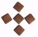 Copper Squares Blank 10mm for Enameling Stamping Texturing - 8 pieces