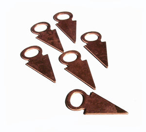 Copper or Brass or Bronze or Nickel Silver Tanfolk 30mm x 13mm 20g Figure for Enameling Stamping Texturing - 6 pieces