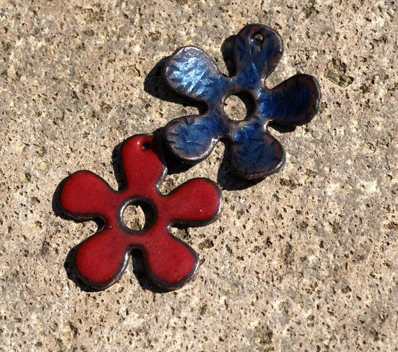 Copper Rectangle Blank Flat 22.8mm x 11.9mm for Enameling Stamping Texturing Metalworking Blalnks