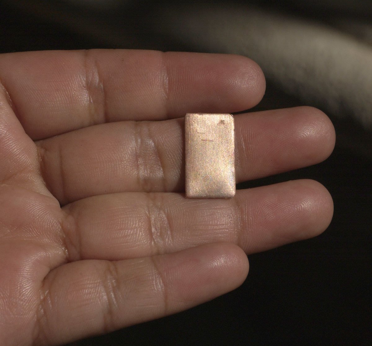 Copper Rectangle Blank Flat 22.8mm x 11.9mm for Enameling Stamping Texturing Metalworking Blalnks