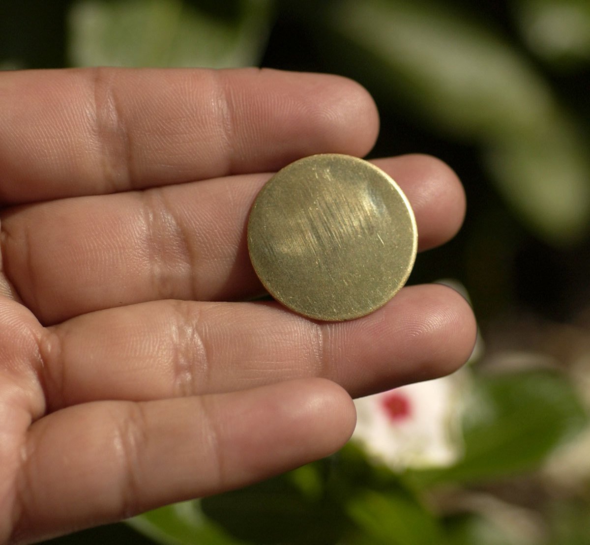 Pure Brass Disc 24mm 22G Circle Blank Cutout for Soldering Stamping Texturing - Jewelry Supplies - 6 Pieces