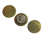 Pure Brass Disc 24mm 22G Circle Blank Cutout for Soldering Stamping Texturing - Jewelry Supplies - 6 Pieces