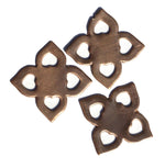 Copper Heart Flower 23mm Cutout for Enameling Stamping Texturing - 4 pieces
