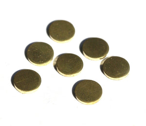 Brass Disc 6mm Circle Blank Cutout for Soldering Stamping Texturing - 16 pieces