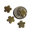 Flower Blank Metalworking Cutout Figure for Blanks Soldering Stamping Texturing  9mm, - 6 pieces