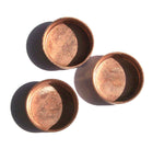 Round Bezel Cups - 28g 13mm OD, 12mm Inside Dimension, 3mm tall for Enameling - 6 pieces