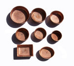 Copper Rectangle Bezel Cups Blank 24g 13mm x 11mm OD, 4mm tall for Enameling Soldering Metalworking Blanks