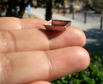 Copper Rectangle Bezel Cups Blank 24g 13mm x 11mm OD, 4mm tall for Enameling Soldering Metalworking Blanks