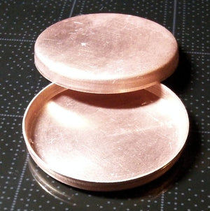 100% Copper Bezel Cups 24g 33mm Round Blanks Cutout for Enameling  - 1 1/4 inch
