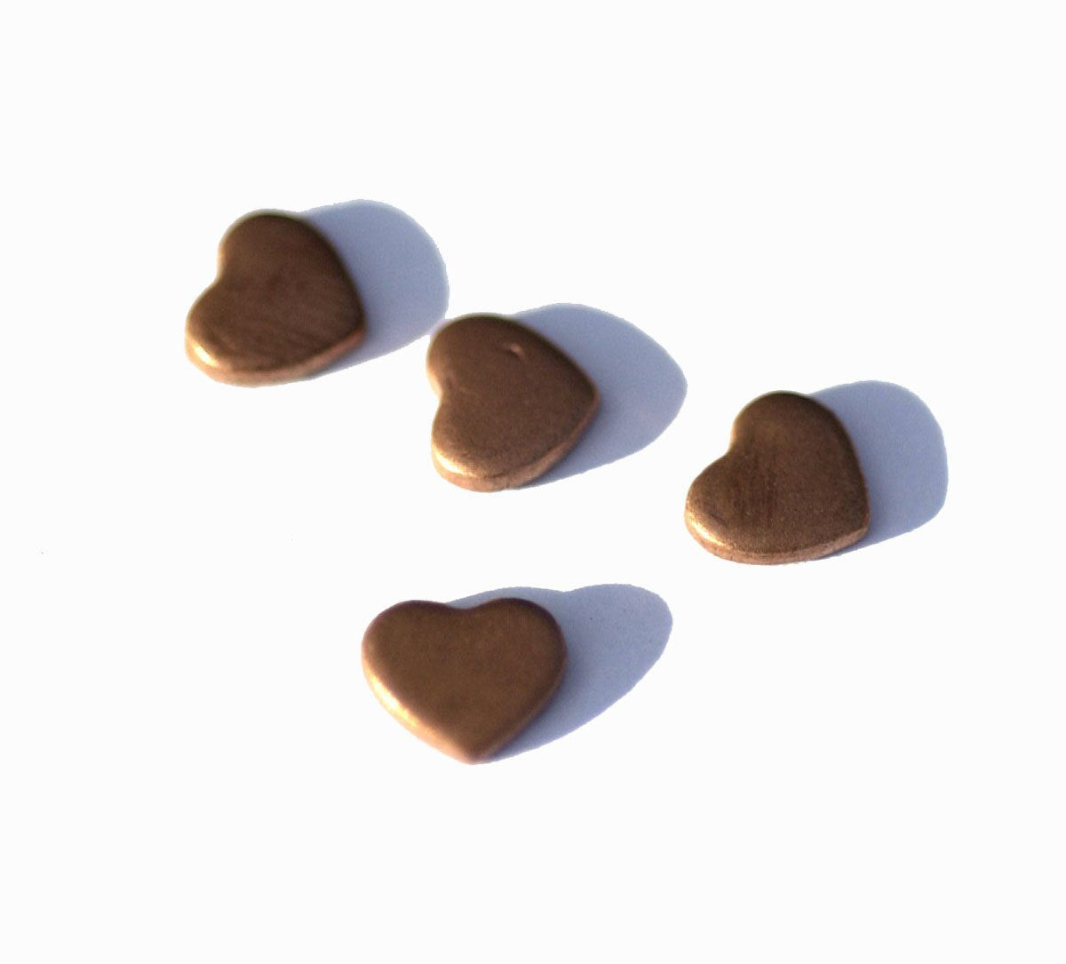 Copper Heart Classic 6mm x 5mm Heart Blanks Cutout for Enameling Stamping Texturing Variety of Metals